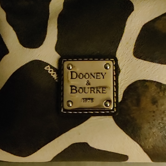 Dooney & Burke Leather Giraffe Satchel Bag - Picture 2 of 9